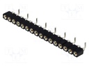 Socket; pin strips; female; PIN: 16; turned contacts; vertical