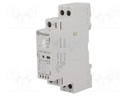 Relay: installation; monostable; NC + NO; Ucoil: 230VAC; 25A; IP20