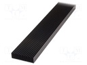 Heatsink: extruded; grilled; black; L: 1000mm; W: 190.5mm; H: 50mm