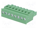 Pluggable terminal block; 5.08mm; ways: 8; angled; plug; female