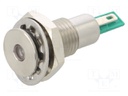 Switch: vandal resistant; 0.025A/2.2VDC; IP67; green