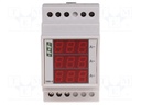 Ammeter; digital,mounting; 0÷300A; True RMS; Meas.accur: ±1%; IP20