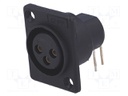 Socket; XLR; female; PIN: 3; angled 90°; for panel mounting,screw