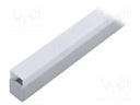Profiles for LED modules; white; surface; natural; L: 1m; anodized
