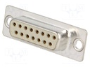 D-Sub; PIN: 15; plug; female; turned contacts; soldering