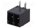 Pluggable terminal block; 3.5mm; ways: 2; angled 90°; socket; male