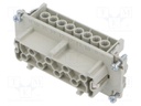 Connector: HDC; contact insert; female; EPIC H-BE; PIN: 16; 24+PE