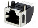 Socket; RJ45; PIN: 8; Layout: 8p8c; SMT; on PCBs