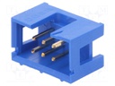 Socket; IDC; male; PIN: 6; straight; THT; gold-plated; 2.54mm