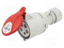 Connector: AC supply 3-phase; plug; female; 32A; 400VAC; IEC 60309