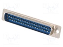 D-Sub; PIN: 37; socket; male; straight; THT; gold-plated