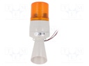 Signaller: lighting-sound; 24VDC; Colour: amber; IP54; -30÷50°C