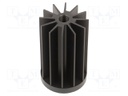 Heatsink; LED; W: 45mm; H: 68mm; black; Shape: round; STAR LED