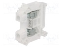 Splice terminal: rail; 0.5÷10mm2; ways: 1; terminals: 2; white; TS35