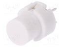 Switch: keypad; Pos: 2; SPST-NO; 0.01A/32VDC; white; Mounting: THT
