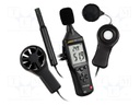 Thermoanemometer; LCD 2,75"; Vel.measur.resol: 0.1m/s; -40÷70°C