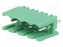 Pluggable terminal block; 5mm; ways: 4; straight; socket; male