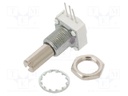 Potentiometer: shaft; single turn; 1kΩ; 1W; ±10%; 6.35mm; THT