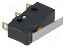 Microswitch SNAP ACTION; with lever; SPDT; 0.1A/125VAC; ON-(ON)