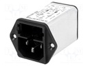 Connector: AC supply; socket; male; 6A; 250VAC; IEC 60320; 0.8mH