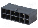 Socket; wire-board; male; Mega-Fit; 5.7mm; PIN: 12; Layout: 2x6; 23A