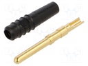 Plug; 2mm banana; 10A; 30VAC; 60VDC; black; gold-plated; Ø: 0.5mm