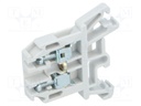 Splice terminal: rail; 0.5÷2.5mm2; ways: 1; terminals: 2; grey; 690V