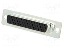 D-Sub HD; PIN: 44; plug; female; turned contacts; soldering; black