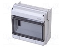 Enclosure: for modular components; IP54; No.of mod: 9; Series: KV