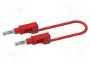 Test lead; 20A; banana plug 4mm,both sides; Len: 1m; red
