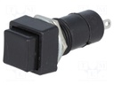 Switch: push-button; Pos: 2; SPST-NO; 3A/125VAC; black; Ø12mm; 20mΩ