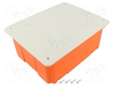 Enclosure: back box; X: 165mm; Y: 210mm; Z: 150mm; ABS; IP20; orange