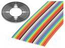Wire: ribbon; 1.27mm; stranded; Cu; 26x28AWG; unshielded; PVC; 300V
