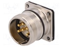 Connector: M23; socket; PIN: 6; male; soldering; straight; 20A; IP67