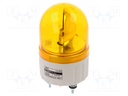 Signaller: lighting; rotating light; amber; Series: S80; 24VDC