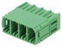 Pluggable terminal block; 7.62mm; ways: 4; straight; socket; male