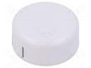 Enclosure: for alarms; Z: 20.3mm; ABS; white; Ø: 45mm