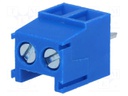 PCB terminal block; angled 90°; 3.5mm; ways: 2; on PCBs; 1mm2; 12A