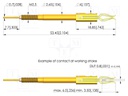 Test needle; Spring compression: 3.5mm; 6.5mm; 10A; CuBe; Ø: 3.45mm