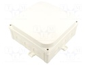 Enclosure: junction box; X: 188mm; Y: 88mm; Z: 188mm; wall mount