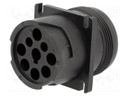 Connector: wire-wire; AHD; socket; male; PIN: 9; Locking: bayonet