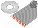 Wire: ribbon; 0.635mm; solid; Cu; 60x30AWG; unshielded; TPE; grey