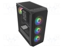 Case; black; Jack 3.5mm socket x2,USB A socket x3; SHOBO