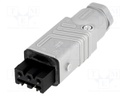 Connector: rectangular; ST; plug; female; PIN: 3; tinned; IP54; 16A