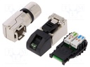 Plug; RJ45; PIN: 8; Cat: 6a,Class EA; shielded; gold-plated; 5÷9mm