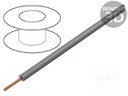 Wire; stranded; Cu; 1x0,14mm2; PVC; grey; 60V; -10÷85°C; 100m