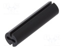 Spacer sleeve; LED; Øout: 4.8mm; ØLED: 3mm; L: 19mm; black; UL94V-0
