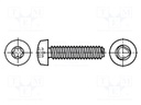 Screw; for metal; 2.5x8; Head: cheese head; Torx®; TX08; Øhead: 5mm