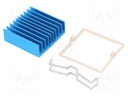 Heatsink: extruded; grilled; blue; L: 35mm; W: 35mm; H: 12.5mm