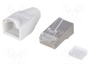 Plug; RJ45; PIN: 8; Cat: 6; shielded,with protection; Layout: 8p8c